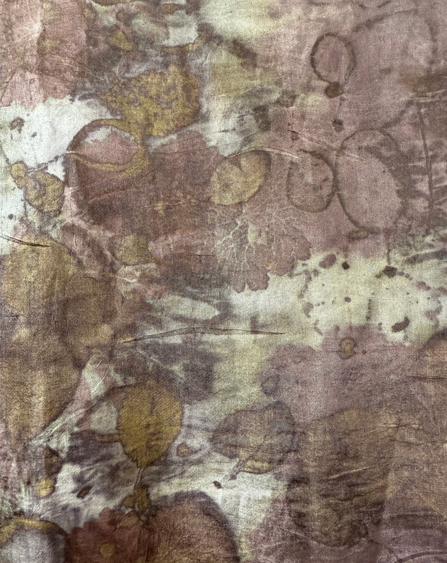 Eco Printed Silk Scarf - Geranium & Cotinus