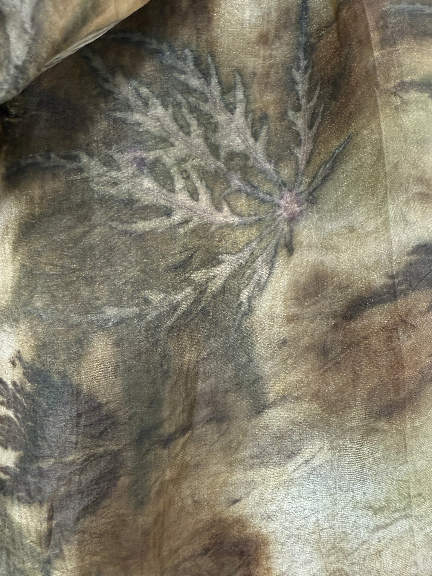 Eco Printed Silk Scarf - Acer & Coreopsis