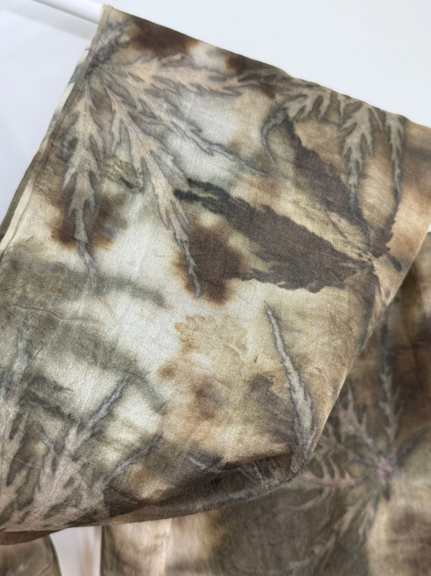 Eco Printed Silk Scarf - Acer & Coreopsis