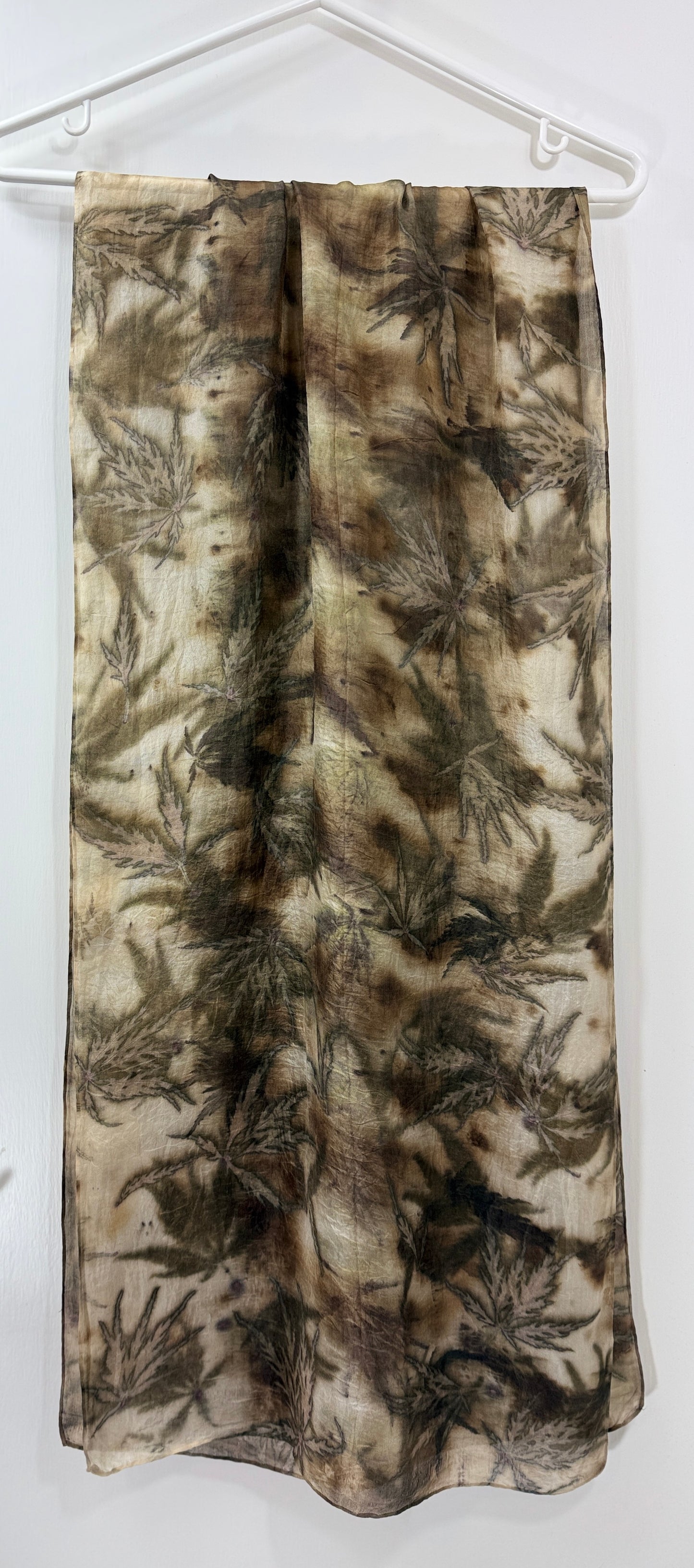 Eco Printed Silk Scarf - Acer & Coreopsis